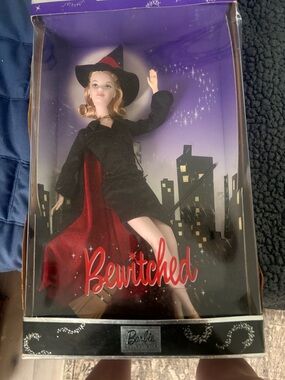Barbie Bewitched Doll in Black Dress with Red Cape